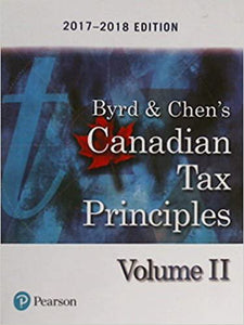 Canadian Tax Principles, 2017-2018 Edition, Volume 2 9780134796369 (USED:GOOD) *AVAILABLE FOR NEXT DAY PICK UP* Z1
