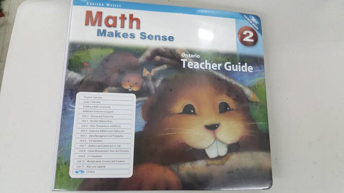 Ontario Math Makes Sense 2 Teacher Guide with CD 9780321118165 MMS2 (USED:ACCEPTABLE; unit 11 is missing) *137c
