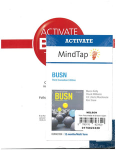 *PRE-ORDER, APPROX 5-7 BUSINESS DAYS* BUSN 3rd Edition + Mindtap 12m by Kelly PKG 9780176823320 *DND *80g [ZZ]