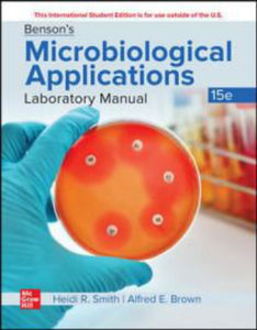 *PRE-ORDER, APPROX 7-14 BUSINESS DAYS* Benson's Microbiological Applications Laboratory Manual Concise Version 15th Edition by Alfred E. Brown 9781260598100 *44c