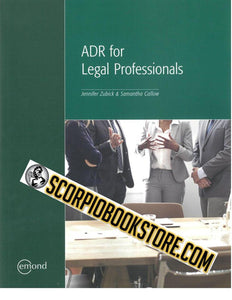 ADR for Legal Professionals 1st Edition by Jennifer Zubick 9781552396407 *A10 *FINAL SALE* [ZZ]