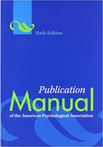 Publication manual of the American Psychological Association 6th Edition 9781433805615 (USED:GOOD) *AVAILABLE FOR NEXT DAY PICK UP* *Z136