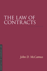 The Law of Contracts 3rd edition by John McCamus 9781552215531 *83a [ZZ]