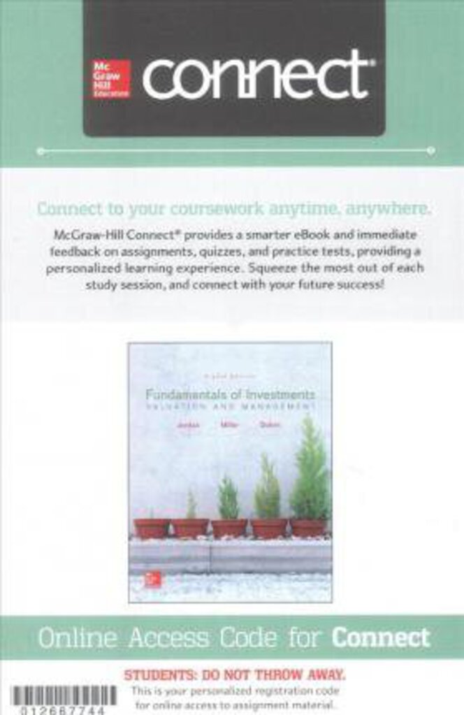 Fundamentals of Investments 8th edition by Bradford D. Jordan CONNECT ACCESS CODE ONLY *f1 *OE [ZZ]