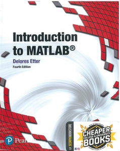 Introduction to MATLAB 4th edition by Delores Etter 9780134615288 (USED:GOOD) *AVAILABLE FOR NEXT DAY PICK UP* *C3