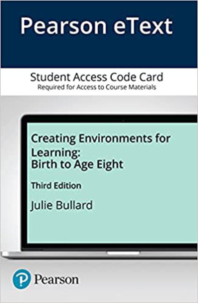 Pearson ETEXT- ACCESS CARD Creating Environments for Learning 180 days 9780134037257 *FINAL SALE *f3