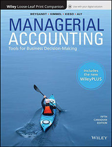 *PRE-ORDER, BACKORDERED ITEM* Managerial Accounting 5th edition + WileyPlus by Weygandt PKG LOOSELEAF 9781119502791