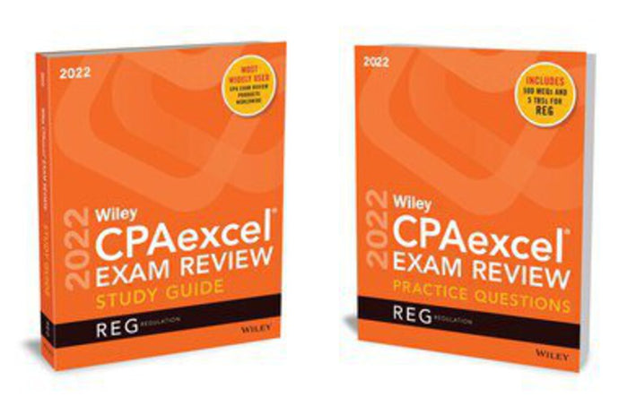 *PRE-ORDER, APPROX 7-10 BUSINESS DAYS* Wiley's CPA 2022 Study Guide + Question Pack Regulation 9781119852421