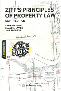 Principles of Property Law 8th edition + Proview by Bruce Ziff STUDENT EDITION 9780779899470 *FINAL SALE* *88d