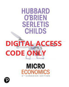 MyLab Economics with Pearson eText -- for Microeconomics 3rd Canadian Edition by Hubbard *Digital Access Code* 9780135689233 *FINAL SALE* *COURSE LINK FROM PROFESSOR REQUIRED*