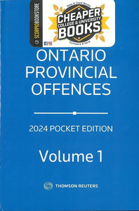 Ontario Provincial Offences 2024 Pocket Edition Volume 1 and 2 PKG 9781668715123 *85b [ZZ]