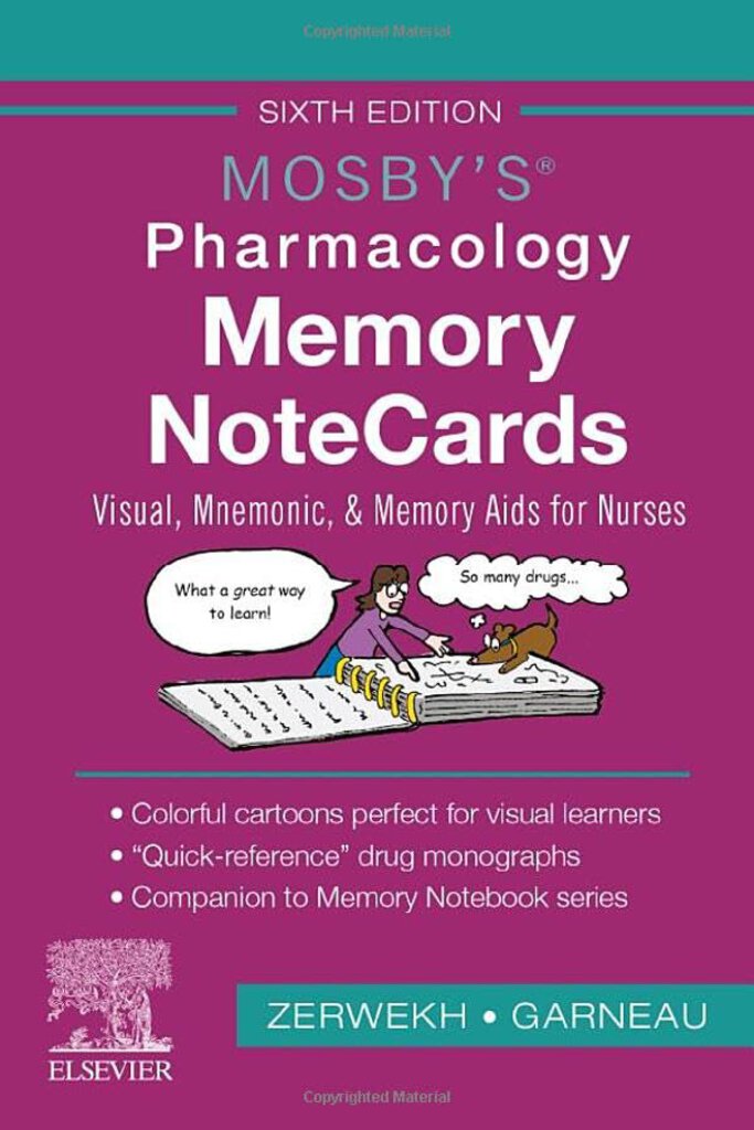 *PRE-ORDER 2-3 BUSINESS DAYS* Mosby's Pharmacology Memory NoteCards 6th Edition by JoAnn Zerwekh 9780323661911