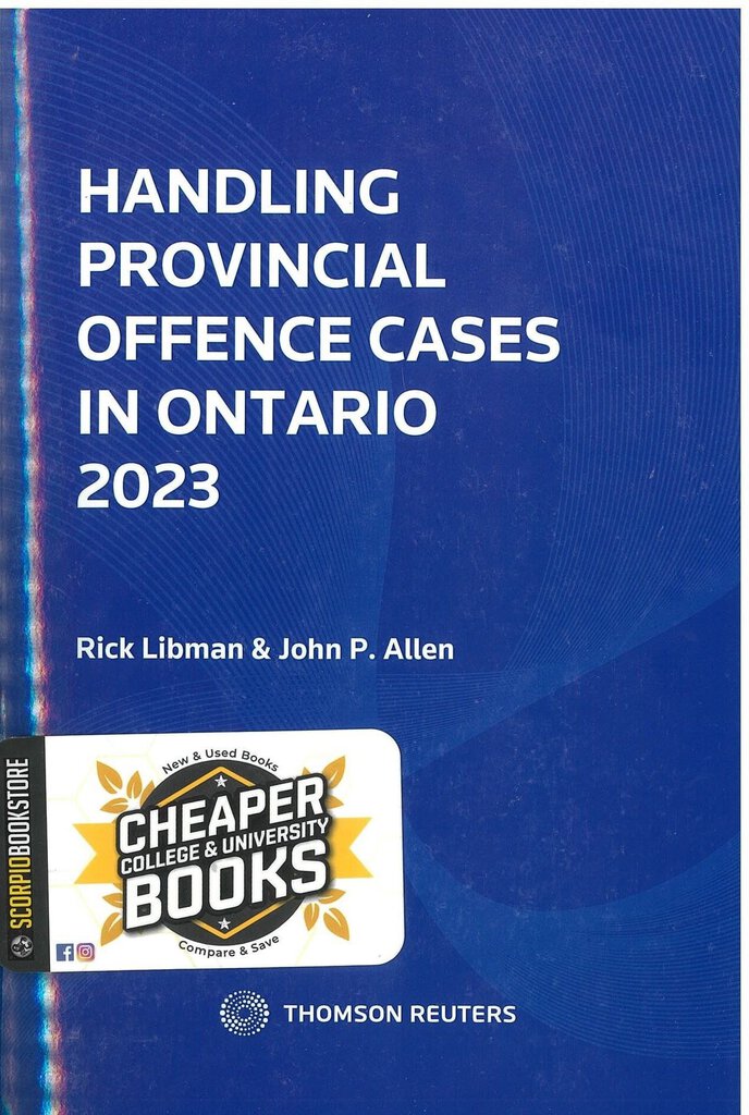 *PRE-ORDER, APPROX 4-6 BUSINESS DAYS* 2023 Handling Provincial Offence Cases in Ontario by Allen 9781668714522 *69c