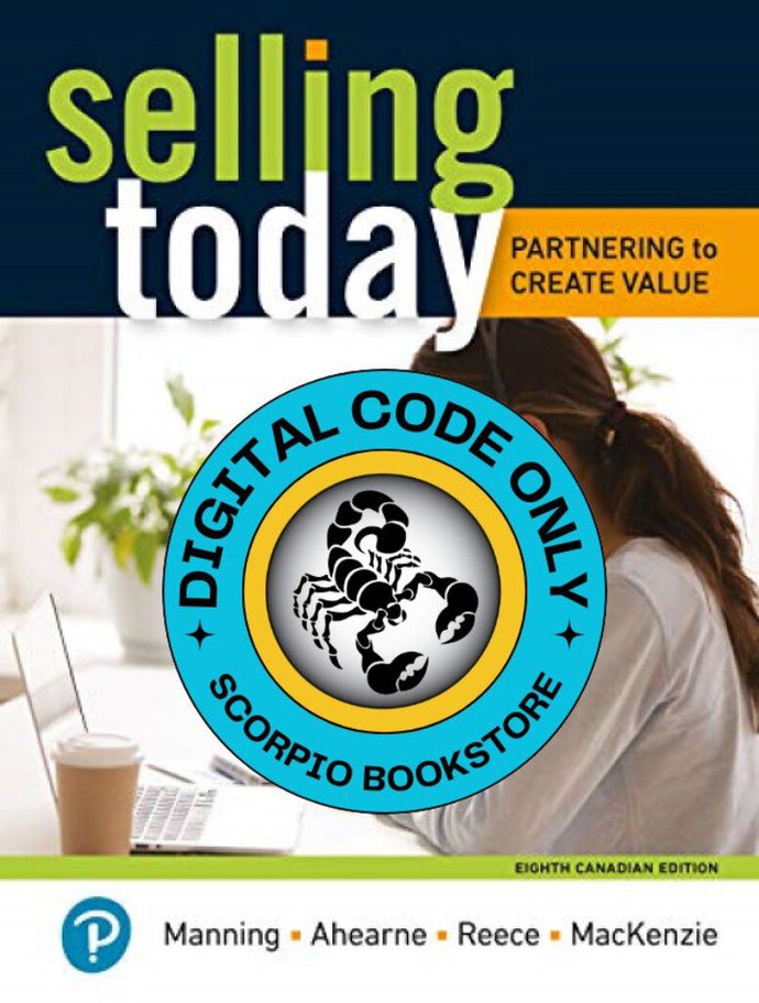 MyLab Marketing with Pearson eText for Selling Today 8th Canadian edition by Manning DIGITAL ACCESS CODE 9780135706886 *FINAL SALE* *COURSE LINK FROM PROFESSOR REQUIRED*