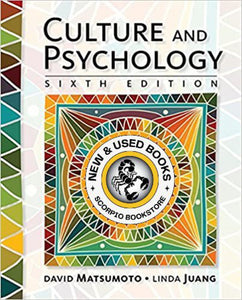 *PRE-ORDER, APPROX 4-6 BUSINESS DAYS* Culture and Psychology 6th Edition by Matsumoto 9781305648951 *FINAL SALE*