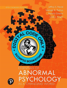 Revel for Essentials of Abnormal Psychology in a Changing World 5th Canadian Edition by Nevid DIGITAL ACCESS CODE 9780136676799 *FINAL SALE* *COURSE LINK FROM PROFESSOR REQUIRED*