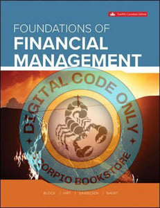 CONNECT CODE ONLY for Foundations of Financial Management 12th edition by Block *FINAL SALE*